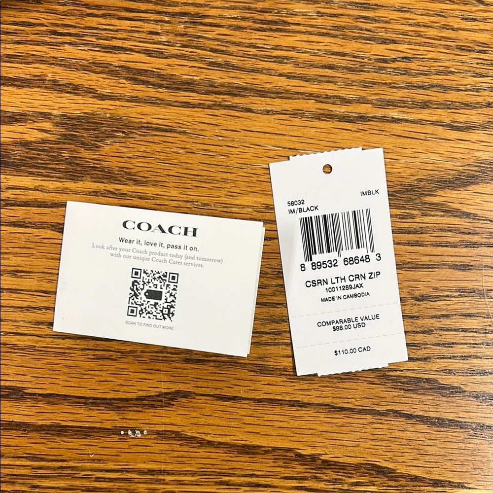 Coach Black Leather Wristlet - Picture 3 of 4